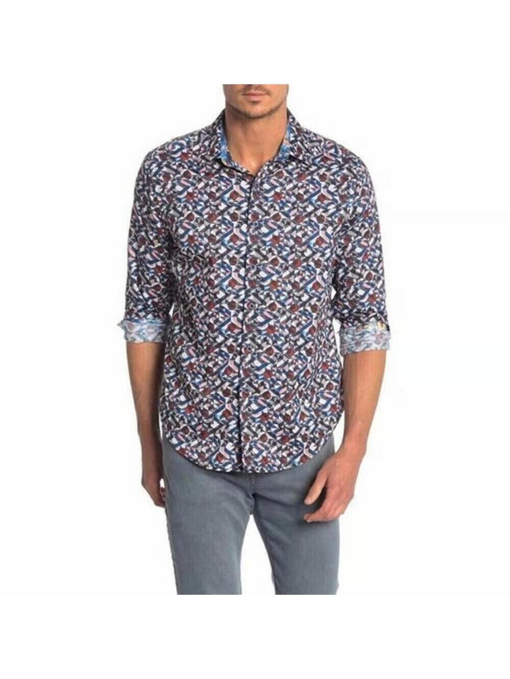 Robert Graham NWT Mosaic Geometric Button Down Shirt Men Medium Long Sleeve NEW
